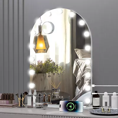 Hollywood Mirror Arched 18 LED Bulbs Large Vanity Makeup Mirror USB Charge • $94.99