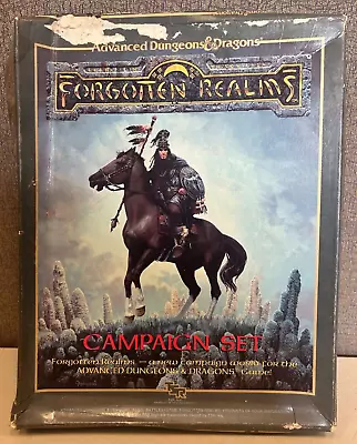 Vintage 1987 TSR Advanced D&D Forgotten Realms Campaign Set First Edition • $0.99