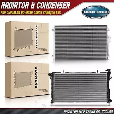 Radiator & AC Condenser Cooling Kit For Dodge Caravan Chrysler Town & Country • $148.99