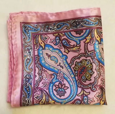 Pink Paisley Pocket Square • $15