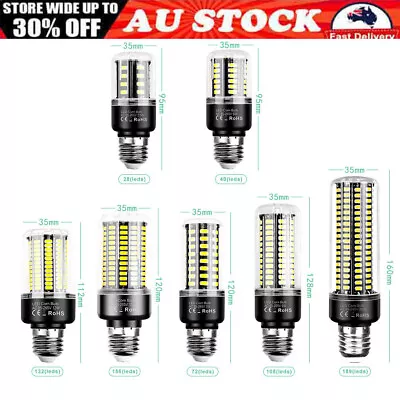 E27 E14 B22 5730 SMD LED Corn Bulb Light White Lamp 28/40/72/108/132 Leds • $12.14