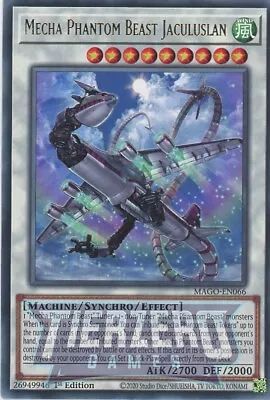 Yugioh Mecha Phantom Beast Jaculuslan MAGO-EN066 Rare 1st Edition NM/LP • $1.36