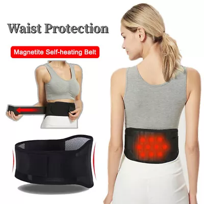 Magnetic Self Heating Lumbar Lower Back Support Brace Waist Belt Pain Relief AM • $13.79