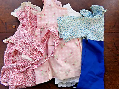 Vintage Doll Clothes Lot Floral Dresses And Jumper Saks Fifth Avenue Dress • $2