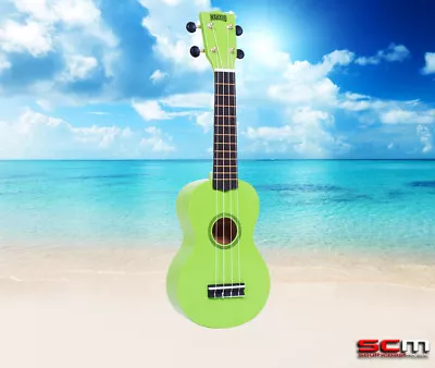 MAHALO Rainbow Series Soprano Ukulele MR1G GREEN Finish Aquila Strings W/ GigBag • $49.95