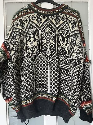 Dale Of Norway Heraldic Design Traditional Jumper XL Chest 48” Unisex • £85
