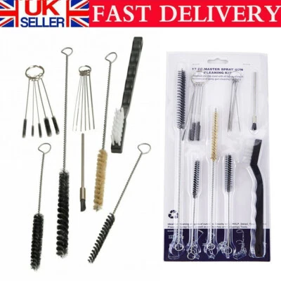 £10.85 • Buy 17Pcs Airbrush Cleaning Needle & Brush Accessories Kit For Spray Gun Cleaner UK
