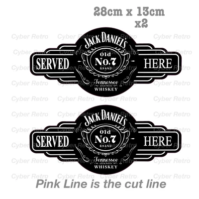 $20 • Buy Jack Daniels Whiskey Served Here Logo Bar Fridge Decal  Sticker 