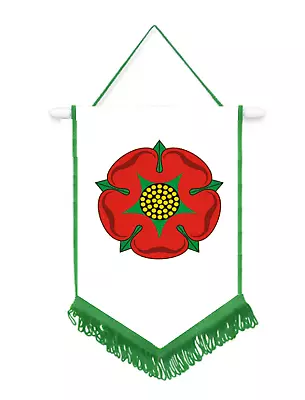 Lancashire Old County Car / Wall Pennant With Green Border Fantastic Souvenir  • £9.99