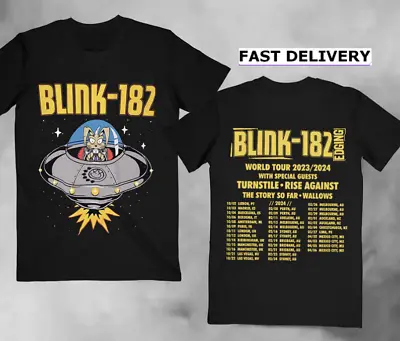 World Tour Blink 182 2023 2024 Concert Barker T-Shirt Rabbit Medium Macbeth Bnwo • $28.99