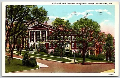 Vintage Unused Postcard Mcdaniel Hall Western Maryland College Westminster MD • $4.58