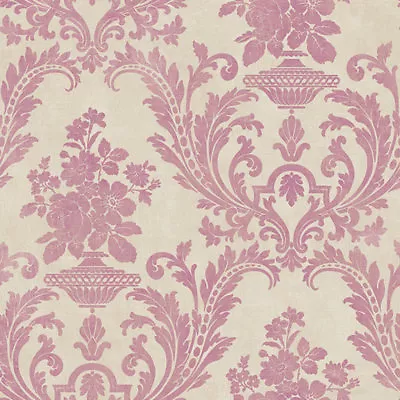 SD36154 - Stripes & Damasks Pink Damask Galerie Wallpaper • $222.16