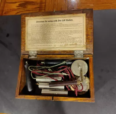 Victorian Beautiful Oak Antique Medical Quack Electric Shock Device - Machine • $74.50