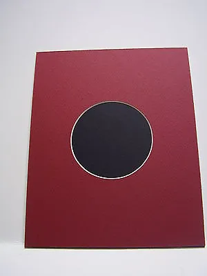 Picture Mat Round Circle Red Mat 8x10 For Mounting Coin MEDALS Art STAMPS 3.75  • $4.50