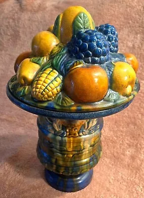 Vintage Mid Century Italian Majolica Ceramic Lidded Topiary Centerpiece 15 X 9 • $139.99