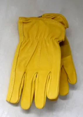 Deer Skin Leather Gloves Natural Unlined Men's - Extra Large • $14.99