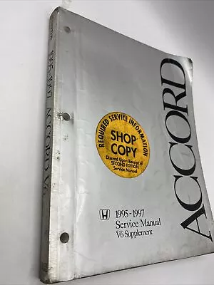 1995-1997 Honda Accord Service Manual V6 Supplement Hole Punched Used VG • $13.31