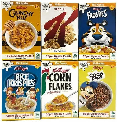 Mini Puzzles Kellogg's - 6 To Collect  50pcs Cereal Jigsaw Puzzles • £6.99