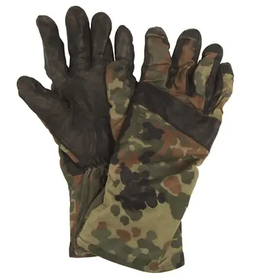 £22.95 • Buy Genuine German Army Flecktarn Combat Gloves Leather Summer Tactical Uniform G1