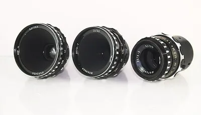 Soviet Lens MIR 11 (2/12.5) VEGA 7(2/20) VEGA 9 (21/50) For Camera Krasnogorsk • $210