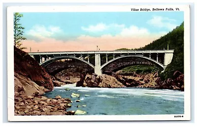 Postcard Vilas Bridge Bellows Falls VT *corner Bend* G8 B • $7.47