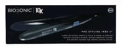 Bio Ionic 10x Pro 1 Inch Styling Iron W/ Sonic Vibrating Plates- Black • $108.47