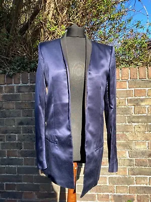 Jacket Haider Ackermann Silk Navy Deep Blue Color 38FR Brand New • $283.62