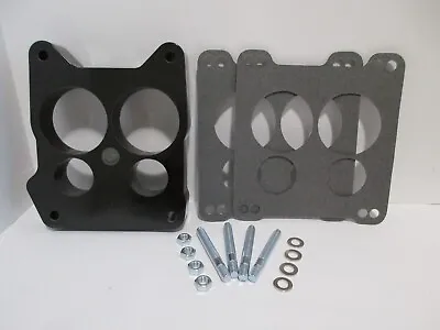 1  PORTED PHENOLIC 4bbl CARBURETOR SPACER QUADRAJET THERMOQUAD SPEADBORE #9150 • $25.95