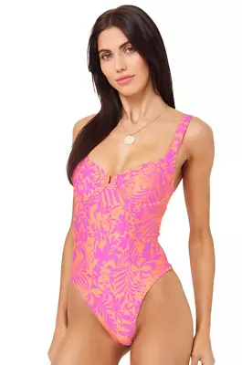 NEW L*SPACE 'Kendal' UW Floral One Piece Swimsuit Large L Pathway To Paradise • $48.50