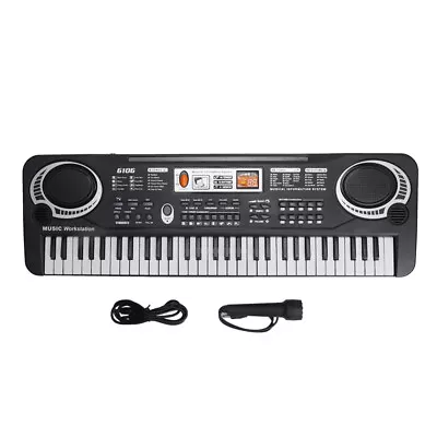 $34.34 • Buy 61Key Music Electronic Keyboard Electric Digital Piano Organ W/Mic &USB Cable
