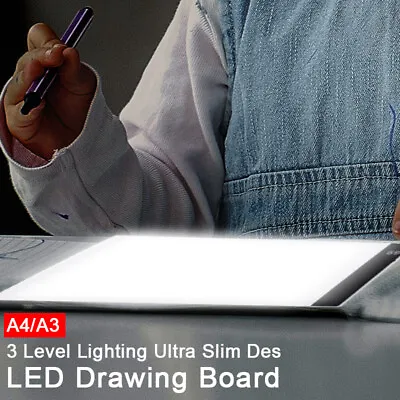 A3/A4 LED Drawing Copy Board Tracing Light Box Ultra-thin Pad Diamond Painting • £10.59