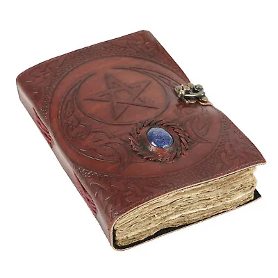 Leather Journal With Unlined Deckle Edge Paper 8x6  / Handmade Writing Notebook • $12.99