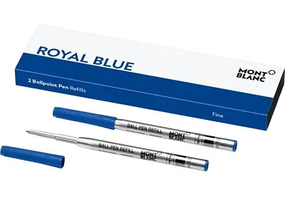 Montblanc 2 Ballpoint Refills (F) Fine Royal Blue 124492 / 128213 • $24.95
