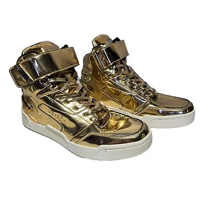 RADII Liquid Gold Bar Lace Up Hook & Loop High Top Sneakers Shoes Men's Size 9 • $79.97