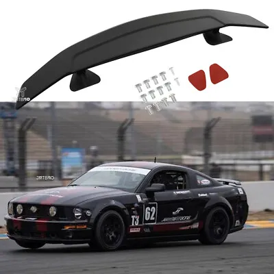 For Ford Mustang GT 47  Rear Trunk Spoiler Tail Lip Racing Wing W/Adhesive Black • $89.23