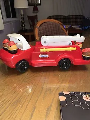 Vintage LITTLE TIKES Toy FIRE LADDER Engine TRUCK Toddle Tots FIREMEN People • $19.99