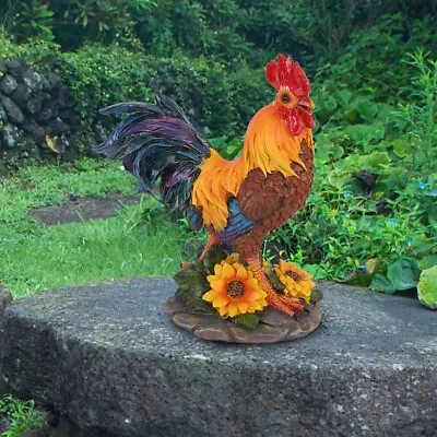 Rooster Statue Synthetic Resin Decorative Rooster Outdoor Courtyard Community • $46.42