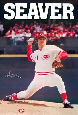 TOM SEAVER Cincinnati Reds 1979 Signature-Series Official 24x36 Wall POSTER • $24.99