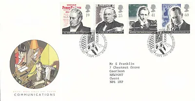 (91483) Communications Marconi / Rowland Hill GB RM FDC Bureau 1995 • $1.23