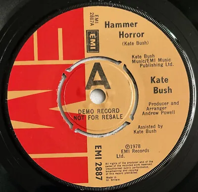 KATE BUSH -Hammer Horror- Original UK Promo 7  In Picture Sleeve (Vinyl Record) • £34.99