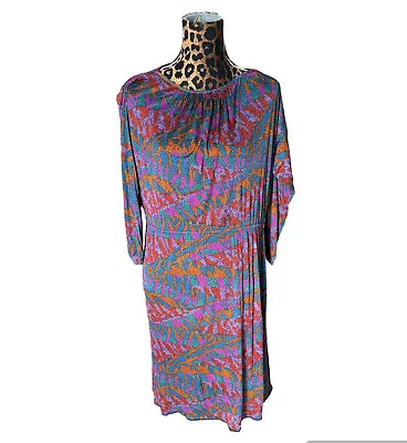 Missoni 100% Silk Dress Size M Multicolor Print FLAW • $32.30