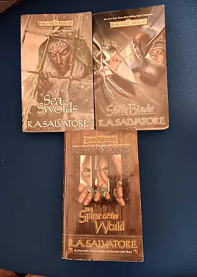 RA Salvatore Forgotten Realms Books: Silent Blade Sea Of Swords - Drizzt! • £12