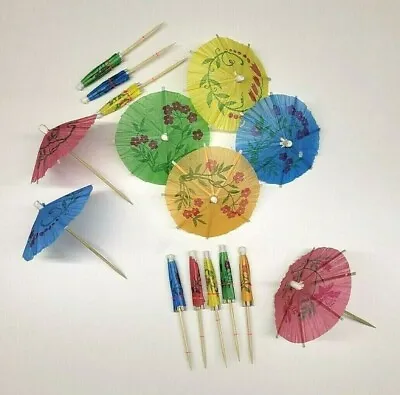 £1.29 • Buy Cocktail Umbrellas Drinks Parasol Paper Novelty Bar Decoration - Choose Colour