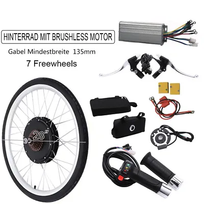 28  Rear Wheel Electric Bicycle Conversion Kit 1000w E Bike Motor Kit 48V SALE • $176.70