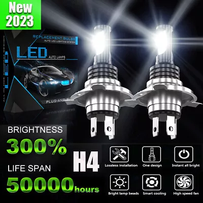 Bombillos LED Focos Para Auto Carro H4 Luz De Coche Faros Faro Delanteros 2PCS • $18.20