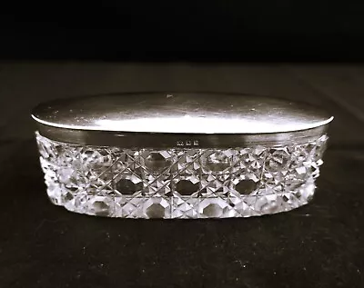 Antique HENRY PERKINS & Sons London Vanity Dresser BOX Sterling Silver Lid • $59.99