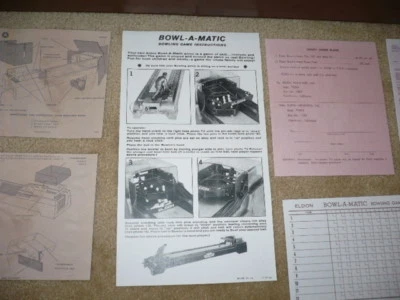 $25 • Buy Vintage Eldon Bowl A Matic Bowling Game Printed Instructions