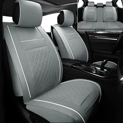 $64.98 • Buy 5 Car Seat Covers Full Set Waterproof Leather Universal Fit Most Sedan SUV Truck