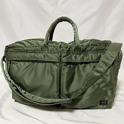 $195 • Buy Porter Yoshida & Co Tanker 2WAY DUFFLE BAG Briefcase Sage Green