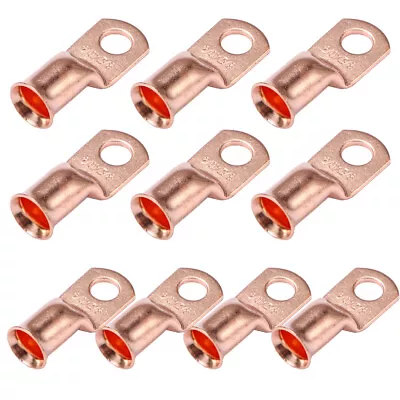 10PCS Gauge 2/0-3/8 Battery Cable Ends Lugs Copper Ring Terminals Wire Connector • $14.39